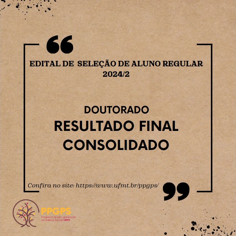 RESULTADO FINAL CONSOLIDADO (ALUNO REGULAR DOUTORADO 2024/2)