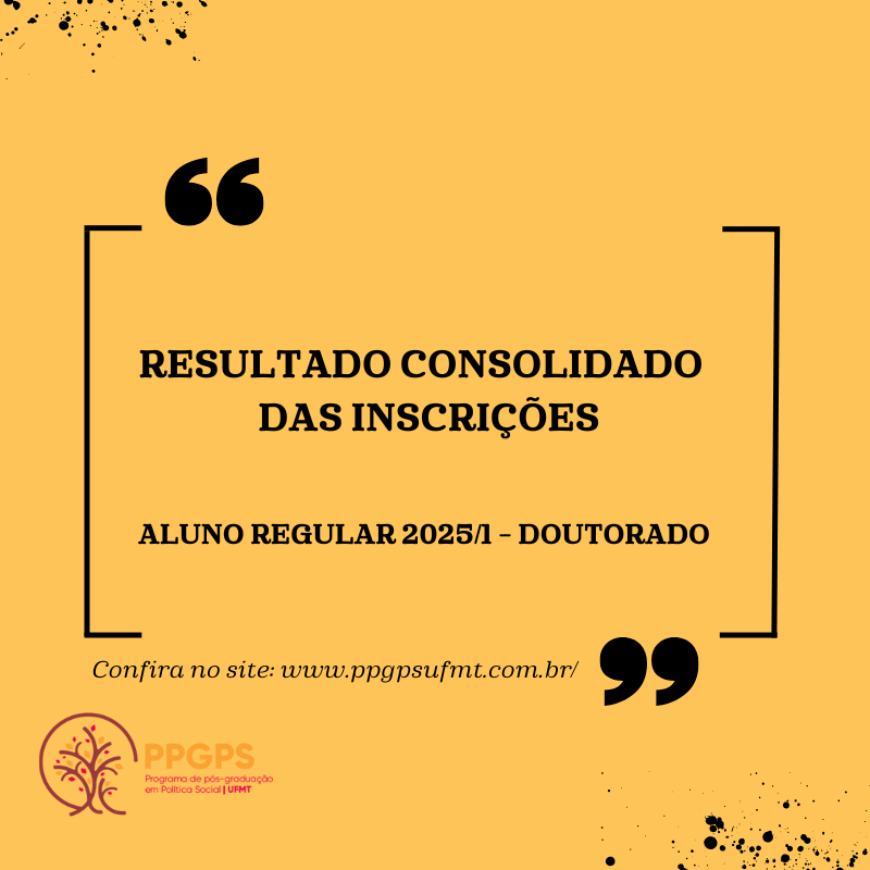 Resultado consolidado dos pedidos de inscrição – aluno regular Doutorado 2025/1